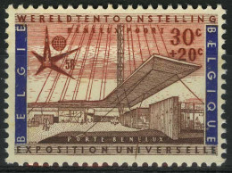 België 1047-V ** - Expo 58 - Kras Door Universelle - Griffe Dans Universelle  - 1931-1960
