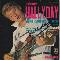 Johnny Hallyday Philips Biem Dédicacé 432.593 Be Viens Danser Le Twist / Une Poignée De Terre / Toi Qui Regrettes - Autres - Musique Française