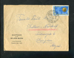 "SCHWEIZ" 1954, Mi. 596 "Fussball-WM" EF Auf Brief Ex Laufenburg (B1016) - Cartas & Documentos