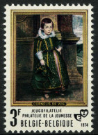 België 1724-V - Streep Door Aangezicht - Griffe Au Visage - Cote: € 7,50 - 1961-1990