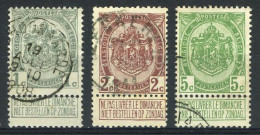 België 81/83 - Wapenschild - Armoiries - Gestempeld - Oblitéré - 1901-1930