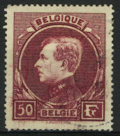 België 291 - Koning Albert I - Montenez - 50F Wijnrood - Roi Albert I - 50F Lie De Vin - O - Used - Used Stamps