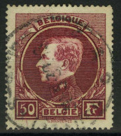 België 291 - Koning Albert I - Montenez - 50F Wijnrood - Roi Albert I - 50F Lie De Vin - O - Used - Used Stamps