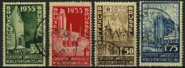 België 386/89 - Wereldtentoonstelling Brussel 1935 - Exposition Universelle De Bruxelles 1935 - O - Used - Oblitérés