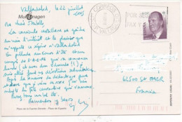 Espagne, N°3723 Sur Carte Postale De Valladolid - Cartas & Documentos