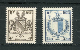 FRANCE -  ARMOIRIES - N° Yvert  734+735** - 1941-66 Escudos Y Blasones