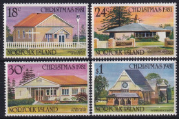 MiNr. 267 - 270 Norfolk-Insel 1981, 15. Sept. Weihnachten: Kirchen - Postfrisch/**/MNH - Isla Norfolk