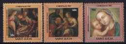 MiNr. 904 - 906 St. Lucia 1987, 30. Nov. Weihnachten: Gemälde - Postfrisch/**/MNH - St.Lucie (1979-...)