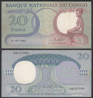 Kongo - Congo 20 Francs 15.07.1962 Pick 4a VF/XF (2/3)  (25303 - Autres - Afrique