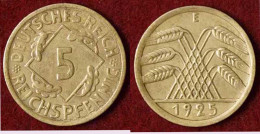 5 Reichs-Pfennig DR 1925 E Jäger Nr. 316 (9815 - 5 Renten- & 5 Reichspfennig