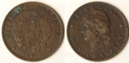 Argentinien Argentina Dos (2) Centavos Münze 1891   (9548 - Altri – America