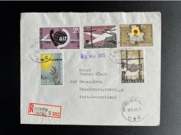 BELGIUM 1965 REGISTERED LETTER BERCHEM TO HANAU 11-05-1965 BELGIE BELGIQUE AANGETEKEND RECOMMANDEE - Covers & Documents