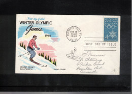 USA 1960 Olympic Games Squaw Valley FDC - Inverno1960: Squaw Valley