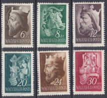 Hongrie 1942 Mi 699-704 * Rois Hongrois    (A14) - Unused Stamps