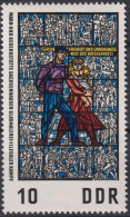 1968 DDR ** Mi:DD 1346, Sn:DD 987, Yt:DD 1042, Sg:DD E1066, Illegaler Kampf, Sachsenhausen - Glasmalerei, - Glas & Brandglas