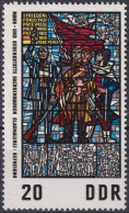 1968 DDR ** Mi:DD 1347, Sn:DD 988, Yt:DD 1043, Sg:DD E1067, Befreiung, Sachsenhausen - Glasmalerei, - Glas & Fenster