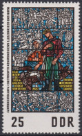 1968 DDR ** Mi:DD 1348, Sn:DD 989, Yt:DD 1044, Sg:DD E1068, Partisanenkampf, Sachsenhausen - Glasmalerei, - Vidrios Y Vitrales