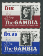 Gambia 1990 150 Jahre Briefmarken Penny Black 1031/32 Postfrisch - Gambie (1965-...)