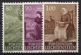 Liechtenstein 1961 Ländliche Motive: Bauern Und Arbeiter 411/13 Postfrisch - Unused Stamps