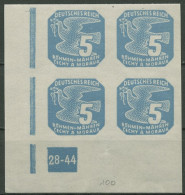 Böhmen & Mähren 1943 Zeitungsmarke 118 Y VE-3 Ecke Platten-Nr. 28-44 Postfrisch - Ungebraucht