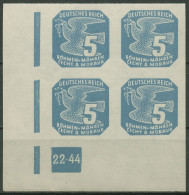 Böhmen & Mähren 1943 Zeitungsmarke 118 Y VE-3 Ecke Platten-Nr. 22-44 Postfrisch - Ungebraucht