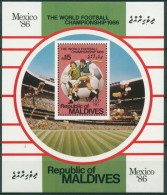 Malediven 1986 Fußball-WM Mexiko Block 121 Postfrisch (C6954) - Maldivas (1965-...)