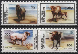 Türkisch-Zypern 1985 Haustiere 162/65 Postfrisch - Neufs