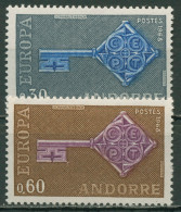 Andorra (frz.) 1968 EUROPA Gemeinschaftsausgabe CEPT 208/09 Postfrisch - Nuevos