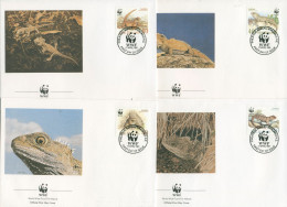 Neuseeland 1991 WWF Naturschutz Brückenechse 1160/63 FDC (X30685) - FDC