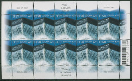 Estland 2001 Lebensspender Wasser Kleinbogen 399 K Postfrisch (C90191) - Estland