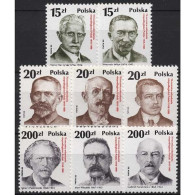 Polen 1988 70 Jahre Unabhängige Republik: Politiker 3169/76 Postfrisch - Unused Stamps