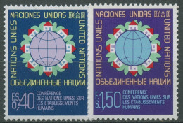UNO Genf 1976 Konferenz Für Wohn-und Siedlungsbau 58/59 Postfrisch - Nuevos