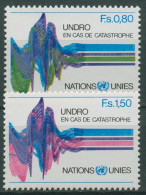 UNO Genf 1979 Katastrophenhilfe Seismogramm 81/82 Postfrisch - Ungebraucht