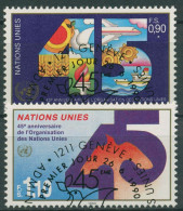 UNO Genf 1990 45 Jahre Vereinte Nationen 188/89 Gestempelt - Used Stamps