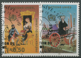 UNO Genf 1990 Verbrechensbekämpfung Gemälde 190/91 Gestempelt - Used Stamps