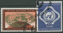 UNO Genf 1970 UNO-Emblem 9/10 Gestempelt - Gebruikt