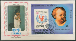 Honduras 1980 Jahr Des Kindes UNICEF Gemälde Dürer Block 32 FDC (X62085) - Honduras