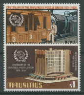 Mauritius 1974 100 Jahre Weltpostverein UPU 401/02 Postfrisch - Mauritius (1968-...)