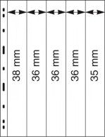 Lindner UNIPLATE Blätter Schwarz Mit 5 Streifen, Vertikal 065 (5er Pack) Neu ( - Andere & Zonder Classificatie