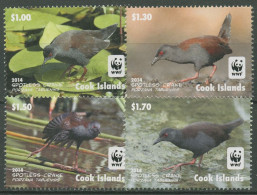 Cook-Inseln 2014 WWF Naturschutz Südseetüpfelhuhn 1997/00 Postfrisch - Islas Cook