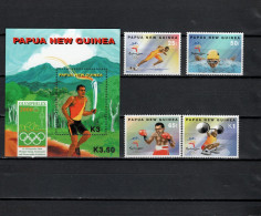 PNG Papua New Guinea 2000 Olympic Games Sydney, Boxing, Weightlifting Etc. Set Of 4 + S/s MNH - Estate 2000: Sydney