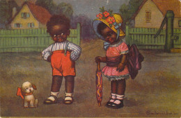 ILLUSTRATEUR COLOMBO Enfants Avec Leur Petit Chien - Colombo, E.