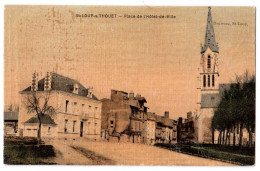 Saint-Loup-sur-Thouet - Place De L'Hôtel-de-Ville - édit. Bourreau  + Verso - Saint Loup Lamaire