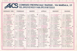 Calendarietto - AICA - Comitato Provinciale Trapani - Anno 1993 - Petit Format : 1991-00