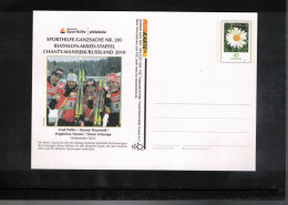 Germany 2010 Biathlon World Champions Chanty - Mansijsk Russia 2010 Interesting Postcard - Ski