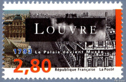 Timbre De 1993 Bicentenaire De La Création Du Musée Du Louvre 1793 Le Palais Devient Musée - Ungebraucht