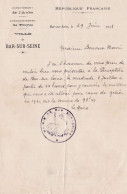 BAR SUR SEINE -Aube---1931--Courrier Avec En-tête "Mairie De BAR SUR SEINE "...Cachet - Non Classés