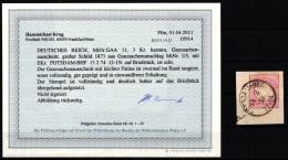 Deutsches Reich GAA 11 Gestempelt Auf Briefstück, Befund Krug BPP #JO337 - Sonstige & Ohne Zuordnung