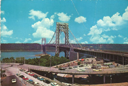 GEORGE WASHINGTON BRIDGE, NEW YORK, ARCHITECTURE, CARS, UNITED STATES, POSTCARD - Brücken Und Tunnel