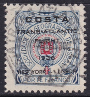 Portugal 1936 Sanabria 501  Costa Trans-Atlantic Semi-official Air Post Used - Used Stamps